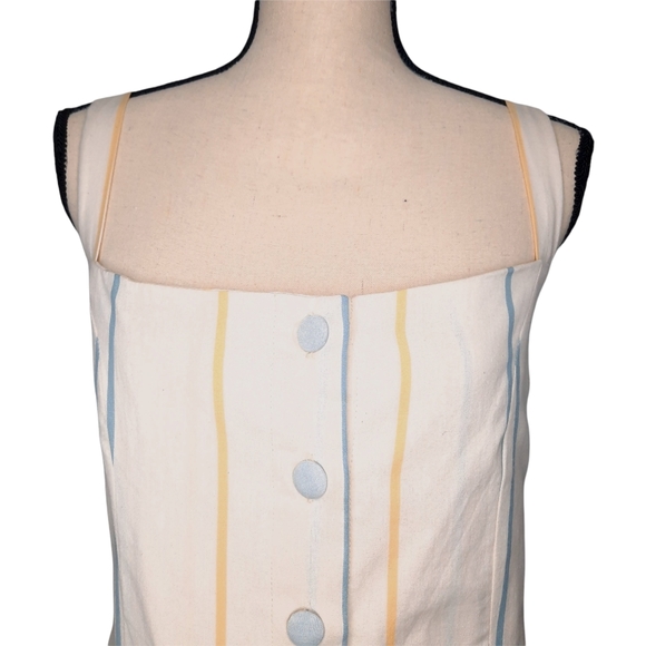 NWT American Rhino Striped Button Summer Dress Large - Picture 2 of 7